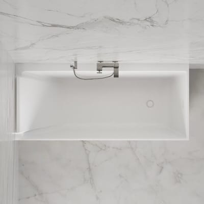 SPALINA - Vrijstaand bad - Quantum 170 gauche blanche, 170 x75 x58 cm, Wit
