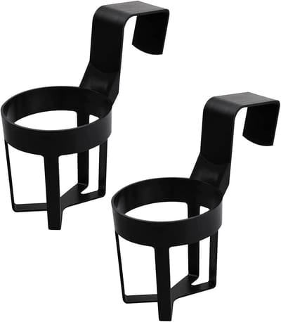 Bekerhouder voor in de auto - universeel - 2 stuks - zwart