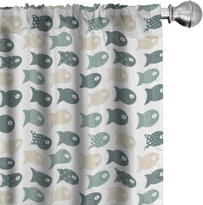 ABAKUHAUS Vis – Gordijnset 2x75x225 cm – Multicolor