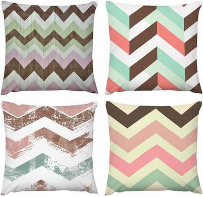 waterdicht, 50 x 50 cm, bankovertrek, decoratie voor huis, geometrische eenvoud, slaapkamer, set van 4 kussenslopen 20 x 20 cm, voor terras, tuin, wasbaar, D285