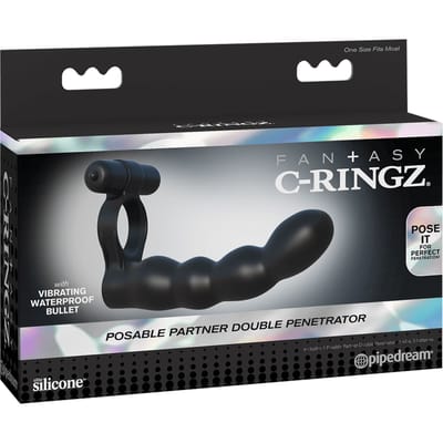 'Fantasy C-Ringz - Posable Partner Double Penetrator', 14 cm