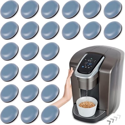 24-delige Zelfklevende Keukenapparaatgliders – Eenvoudig Verplaatsen & Ruimtebesparend – Must-Have Huisgadgets voor Werkblad (Mixer Accessoires)