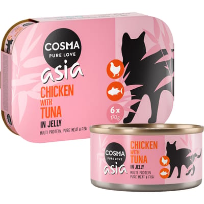 24x170g Kip & Tonijn in Gelei Cosma Asia Kattenvoer