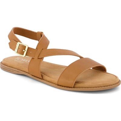 TOMS Mar Leren Dames Sandalen in Bruine Suiker