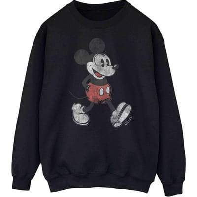 Disney Dames/Dames Wandelend Mickey Mouse Sweatshirt (Zwart)