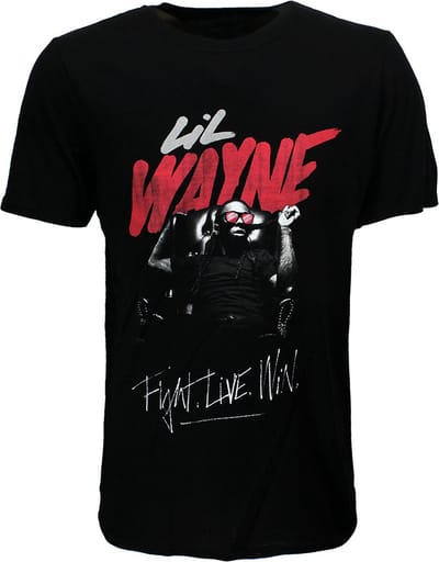 Lil Wayne Fight Live Win T-Shirt - Officiële Merchandise - S