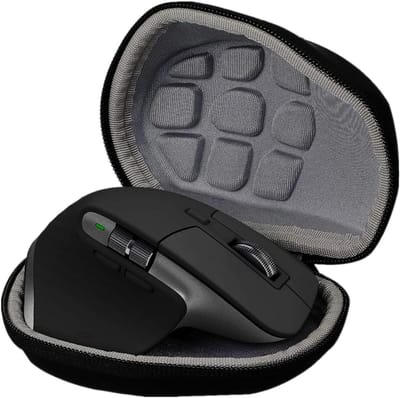 Duurzame Hard Case voor Draadloze Mobiele Muis, Schokbestendig en Krastbestendig Reisopbergzak met Organizer Functie