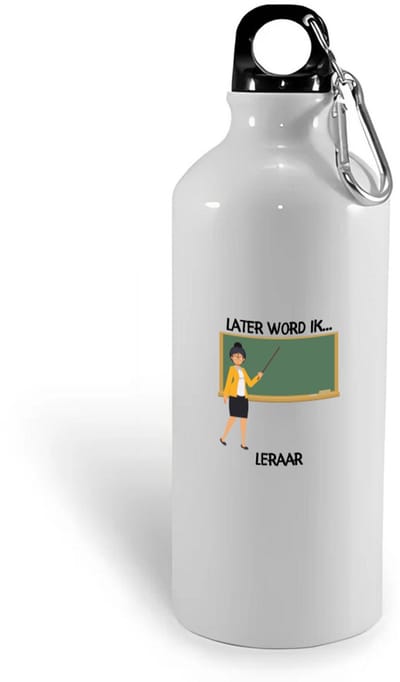 Hacebo® - Later word ik leraar waterfles - Leraar - Leraren - Docent - juf - meester - water fles - 400ML