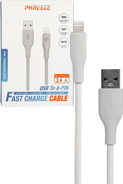 Sterke USB Kabel geschikt voor Apple CarPlay en iPhone Oplaadkabel - 1 Meter - geschikt voor Lightning naar USB-A Oplader Kabel