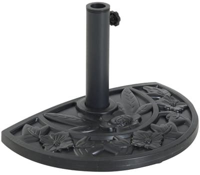 Vedder House - Parasolvoet - Halfrond - Parasolhouder - Halve parasolvoet - Balkon - Tuin - 9 kg - geschikt voor 35, 38 en 48 mm