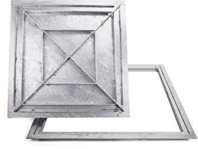 Verrijdbare stalen schachtafdekking 600 x 600 mm met traanplaat deksel