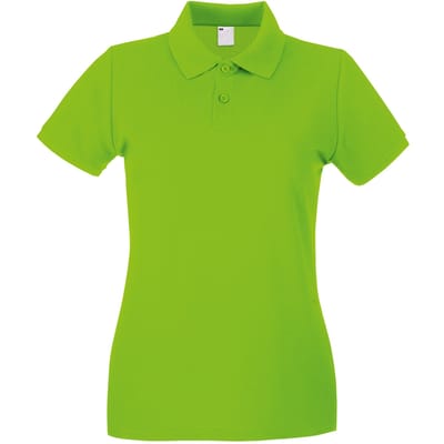 Fruit of the Loom Dames/Dames Lady Fit Poloshirt met korte mouwen (Kalk groen)