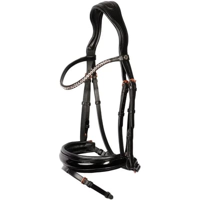 Gecombineerd hoofdstel met neusriem Harry's Horse Lacque II
