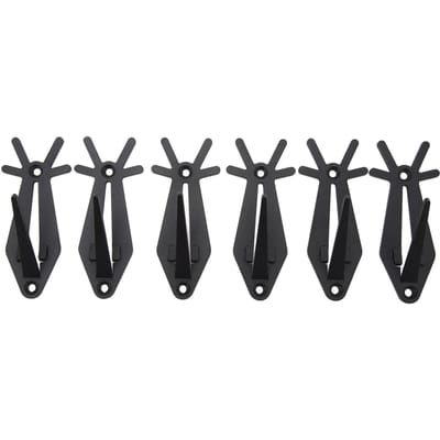 6 pièces Support mural pour crâne de montage européen Style bois de cerf Supports de suspension pour crâne Montage mural pour crâne Suspension pour cerf avec simple facile gray