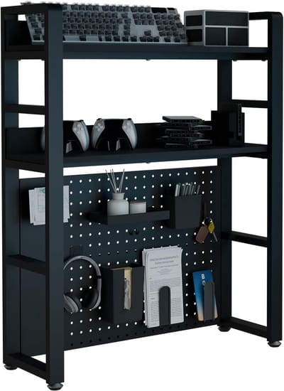Bureau Organizer - Desktop Planken - Werkplek Organiseren - Verborgen Schroeven - 75cm Breed - Wit