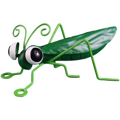 Thuis Tuin Kleurrijk Schattig Sprinkhaan Krekel Ornament Tuin Kunst Metaal Beeldje Insect Voor Bureau Tuin Gazon Decoratie Buiten 12x7.5x6cm