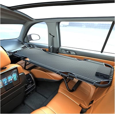 Reisbed Auto - Campingbed Opvouwbaar - Comfortabel Slapen - Robuust Stalen Frame - 163 x 56 cm - Zwart