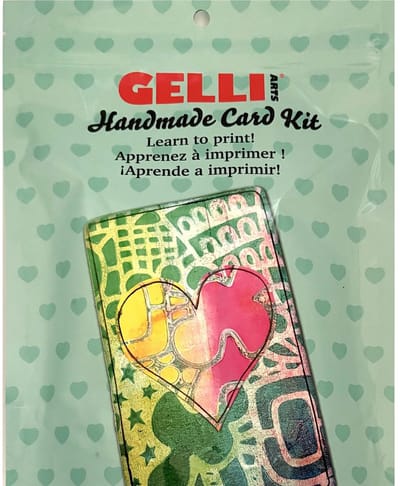 Gelli Arts creatieve kaarten set gel printing handgemaakt multicolor.