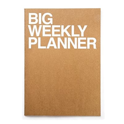 Grote Bruine Persoonlijke Weekplanner met 28 Vellen