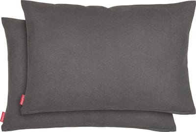 Blumtal Chenille Kussenslopen - Set van 2 - Zacht en met Blinde Rits - Kussenhoes 30 x 50, Antraciet