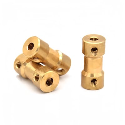 Dailygoods - Stijve Koppeling - Messing Koppeling - Duurzaam en Corrosiebestendig - D9mm x L20mm - Motor Adapter Koppelingen - Geschikt voor 3D-printe...