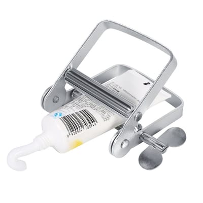 Dailygoods- Tandpasta Dispenser Automatisch - Aluminium Houder - Tandpasta Knijper - Handcrème/Zalf Dispenser - Duurzaam - Gemakkelijk in Gebruik - Tubeknijper