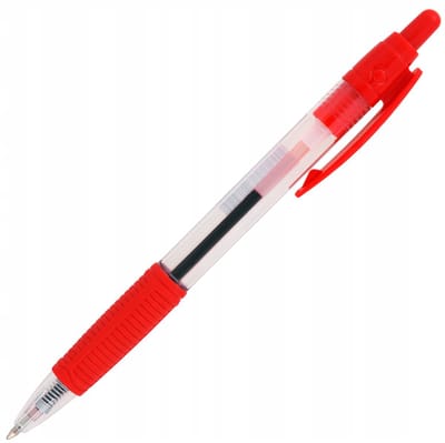 MemoBe Rode Automatische Pen 0.7mm - Transparant Behuizing