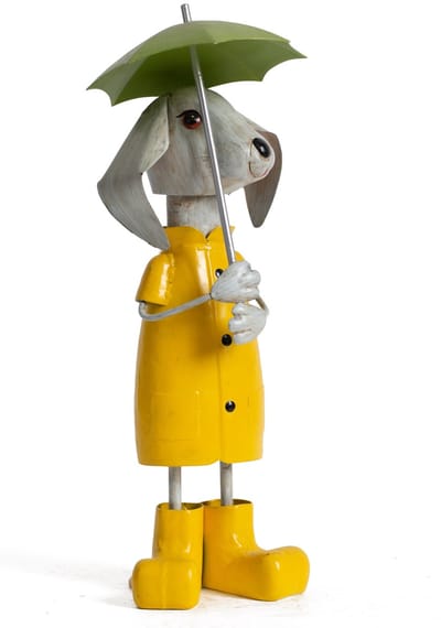 Muntel® Decoratiefiguur Wolly Het Schaap - Decoratie - Metaal - 14,5 x 14,5 x 41 cm