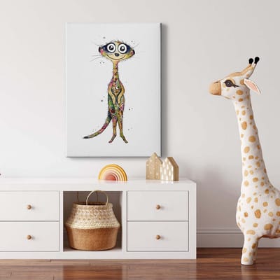 Canvas print DD123195 Meerkat A.S. Création 0,5 x 0,7 m Beige / Creme Kantoor Hal/Gang Keuken Slaapkamer Woonkamer