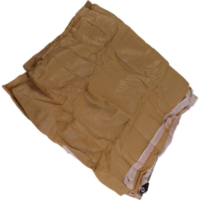 Voile d'ombrage anti-UV épaissie à fentes pour cour de villa extérieure beige brown