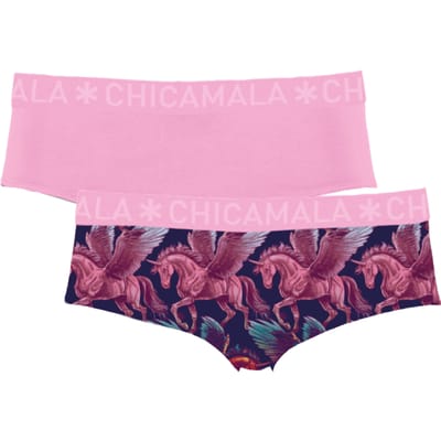 Chicamala – Meisjes Briefs – 2 Pack – Normale Lengte – Onderbroek Meisjes – Kinderkleding – Meisjes Ondergoed – 95% Katoen – Meisjeskleding