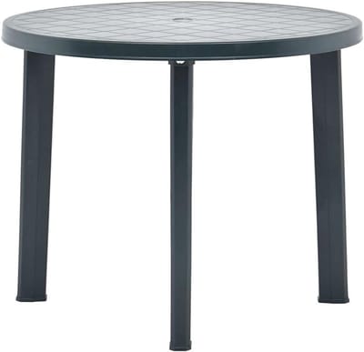 Buitentafel Kunststof - Tuin Theetafel - Buiten Ontspannen - Met Paraplugat - 89 x 72 cm - Groen
