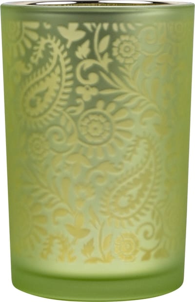 Theelichthouder paisley lime large 18cm*