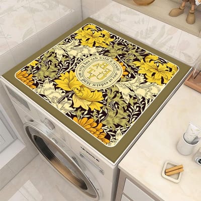 Wasmachine Drogerhoes - Apparaatbeschermer - Apparaten Beschermen - Antislip Rubber - 60 x 60 cm - Geel