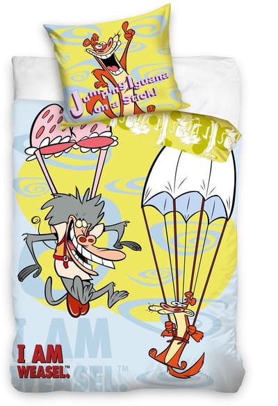 Cartoon Network dekbedovertrek I am weasel 140 x 200 cm - 70 x 90 cm - Katoen