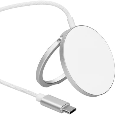 Mobiparts Wireless Charge Pad Aluminum with stand function 25W - Wit