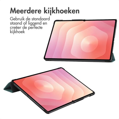 imoshion Tablet Hoes - Geschikt voor Samsung Galaxy Tab S11 Ultra - Trifold Bookcase - Donkergroen
