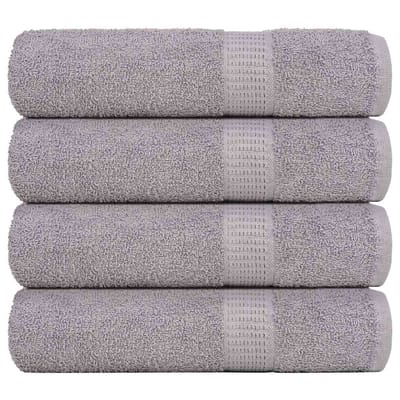 vidaXL - Douchehanddoeken - FROGN - 4 - st - 70x140 - cm - 360 - g/m² - grijs