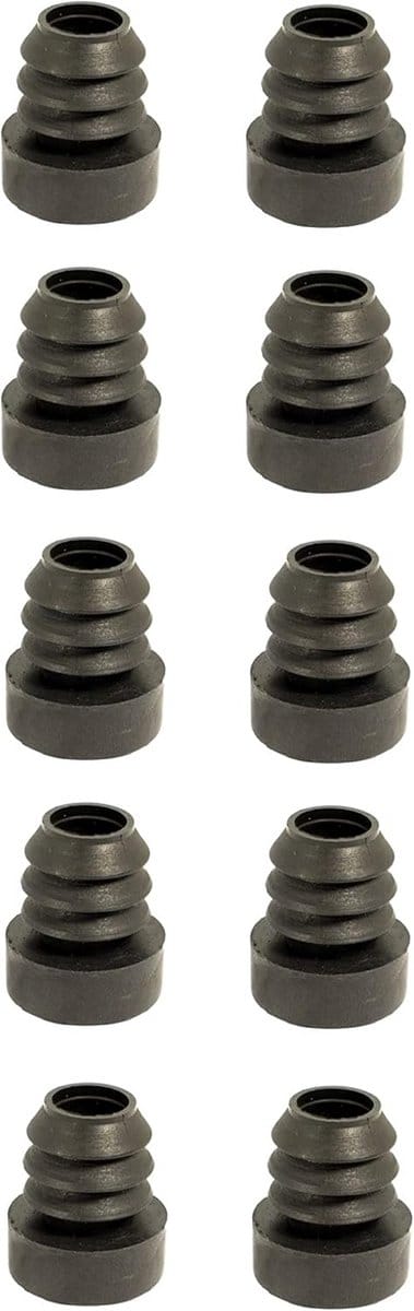 10 Stuks Kunststof Inzetstukken voor Ronde Buispoten - Lamellenstop Meubeldoppen 18 mm