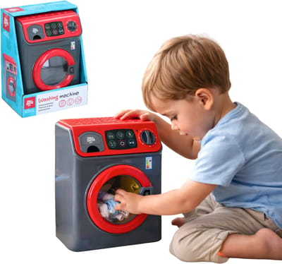 Dirt Devil Speelgoed Wasmachine - Met Licht en Geluid - Direct Klaar Voor Gebruik - 16,5 x 13 x 22,5 cm - Schoonmaak Speelgoed voor Kinderen