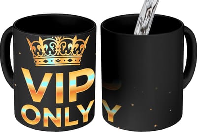 Magische Mok - Foto op Warmte Mokken - Koffiemok - Kroon - Goud - VIP - Magic Mok - Beker - 350 ML - Theemok