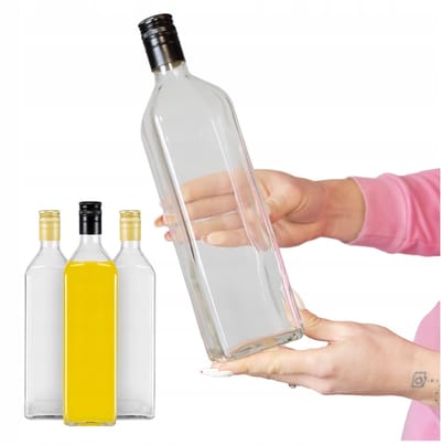 Bimberek Marasca - Decoratieve Fles - 1L - Glas - Vierkant