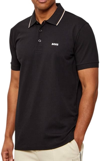 Boss Heren Polo Zwart 50559365/001 Pl Goc Birdie Paule