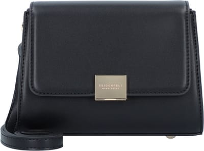 SEIDENFELT MANUFAKTUR Schoudertas Ellanda Crossbag Black / Gold Zwart