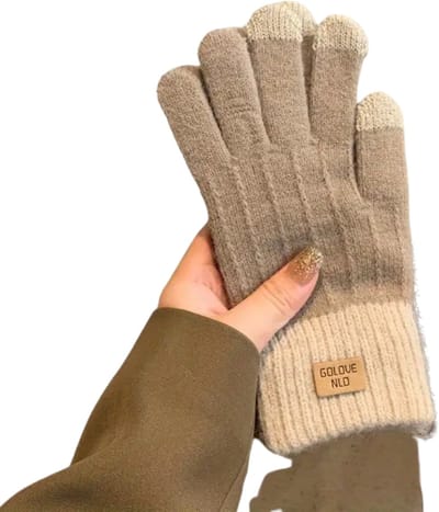 Bovista Winterhandschoen - Handschoenen - Touchscreen Handschoenen - Handschoenen WInter - Winter - Gebreid - Khaki