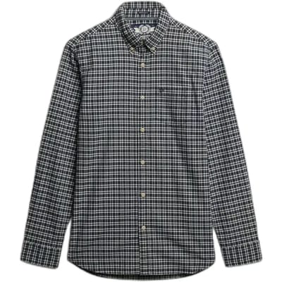 Superdry - Premium Oxford overhemd met ruitjes - Heren - Lange mouwen shirts