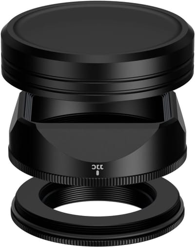 Metaal Lenskap en Dop met Adapterring voor Fujifilm X-E5 en XF 23mm F2.8 R WR, XF 27mm F2.8 R WR, Geschikt voor 39mm Filter, Bescherming en Verbeterde Beeldkwaliteit