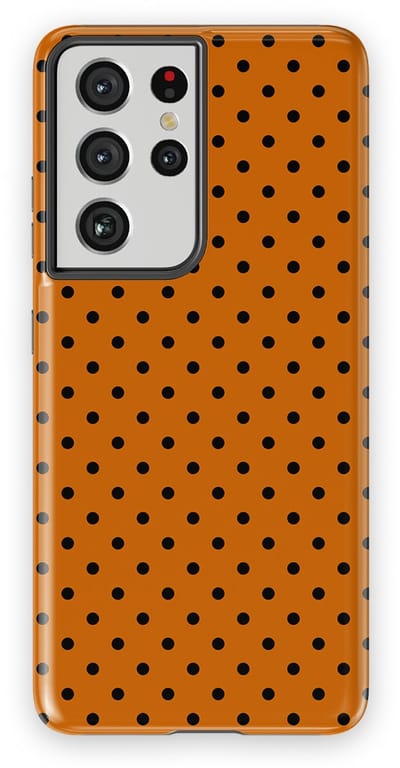 Polka Dots Hoesje Samsung Galaxy S21 Ultra | Geschikt Voor Mag | Stippen Design Backcover Samsung Galaxy S21 Ultra Pumpkin Dots