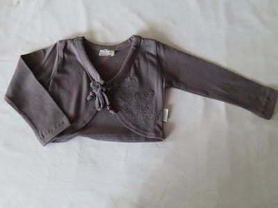 Bolero - Kort Gilet - Meisje - Taupe - 2 jaar 92