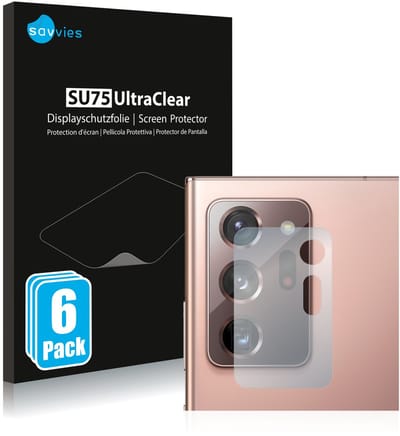 Savvies - Screenprotector voor Samsung Galaxy Note 20 Ultra 5G (ALLEEN Camera Lens) - Folie Beschermfolie transparant 6 Stuks